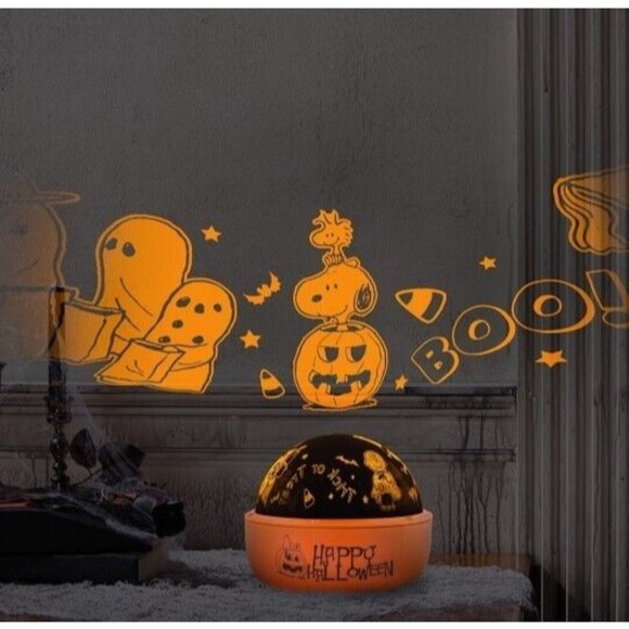 Peanuts Snoopy LED Rotating Shadow Lights Shadowlight Projection Gemmy Halloween - Picture 1 of 8